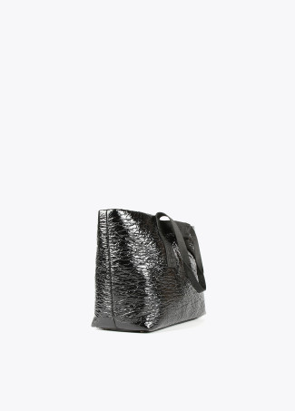 Tote bag de efeito envernizado