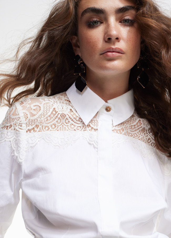 Shirt with lace