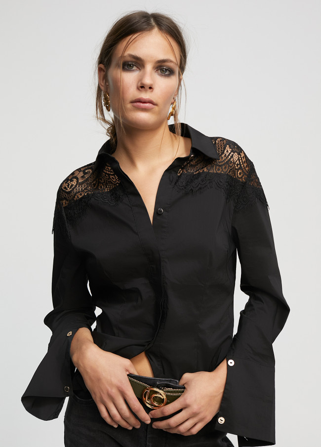 Shirt with lace