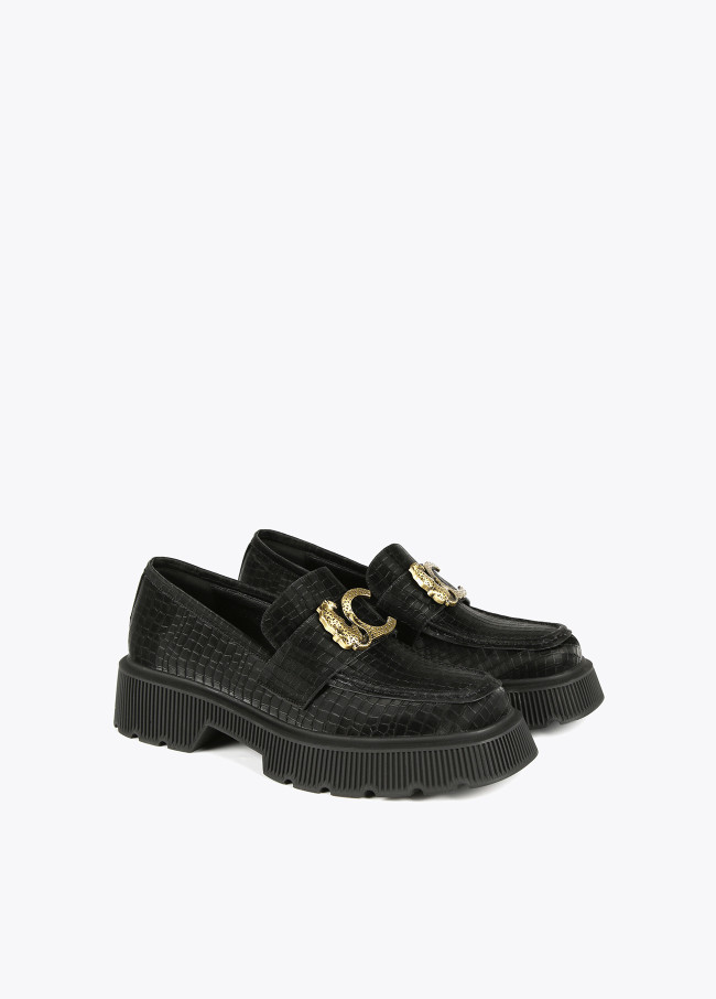 Black loafers