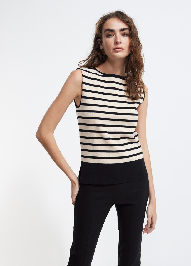 Striped knit top