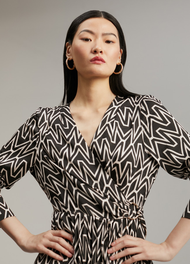 Two-tone monogram dress