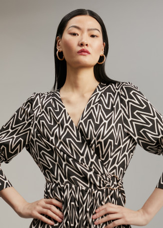 Two-tone monogram dress