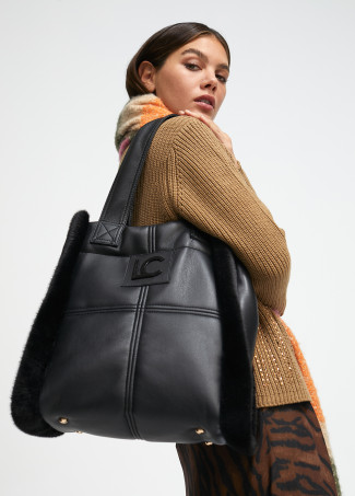 Shopper effetto pelle e pelliccia