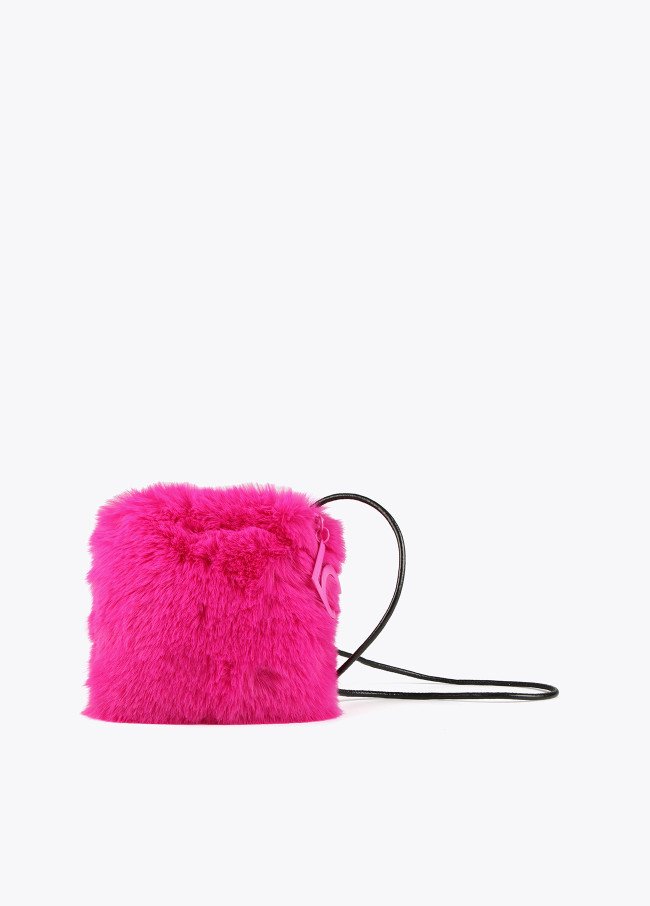 Faux fur crossbody bag