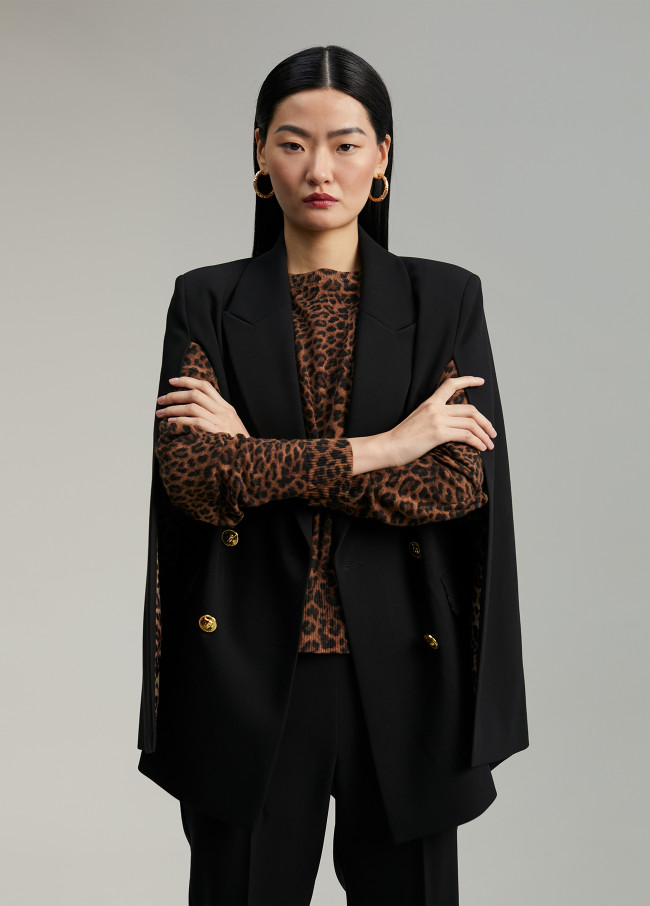 Cape-style blazer