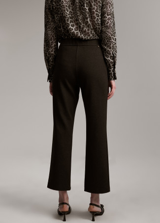 Trousers with button detail
