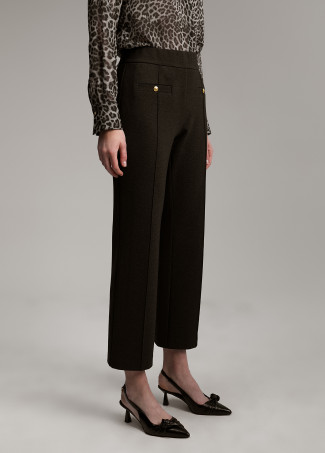 Trousers with button detail