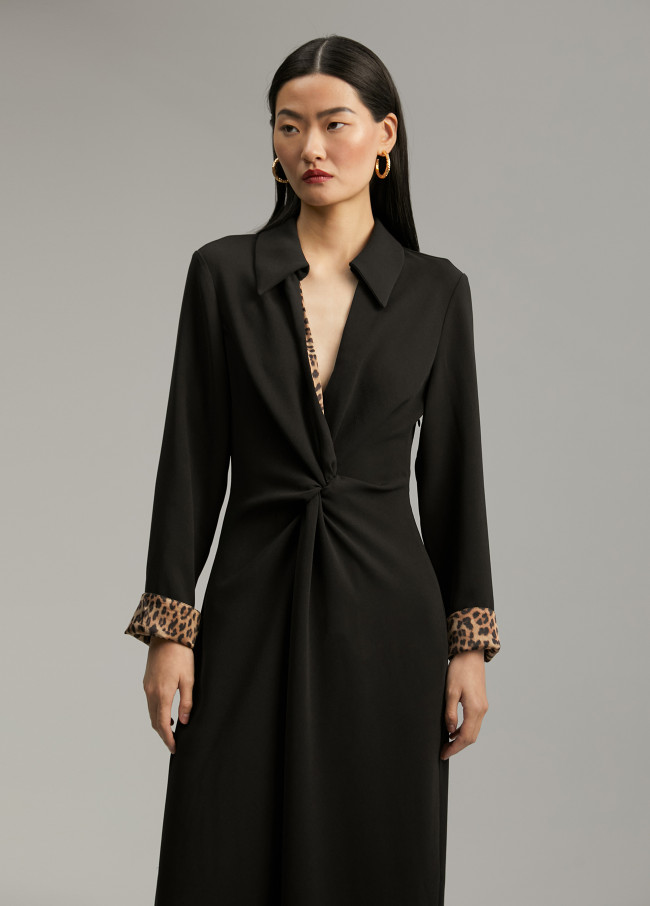 Vestido midi nudo