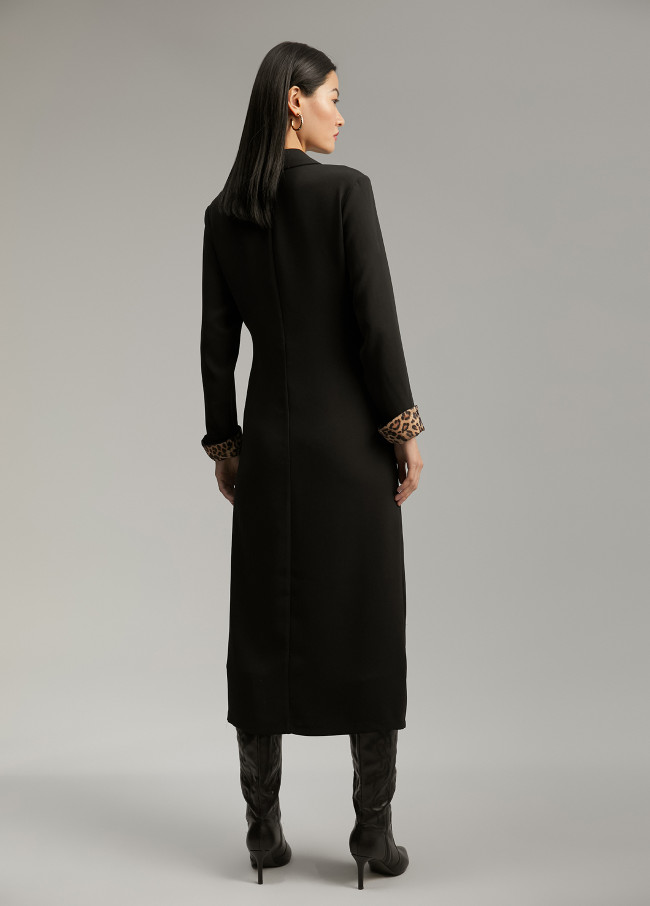 Vestido midi com nó