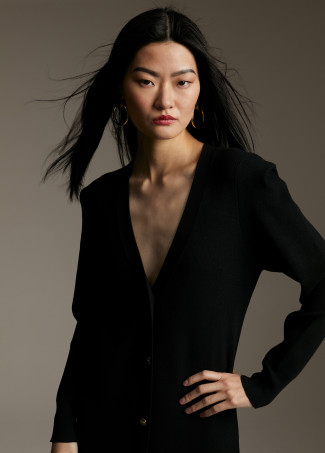 Robe maille épaulettes