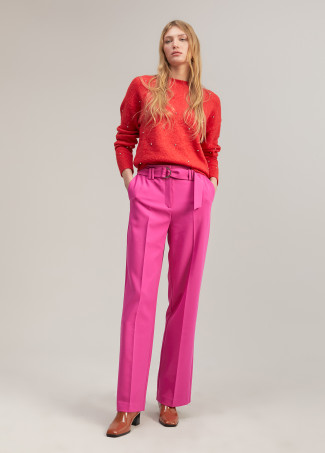 Pantalon wideleg avec ceinture
