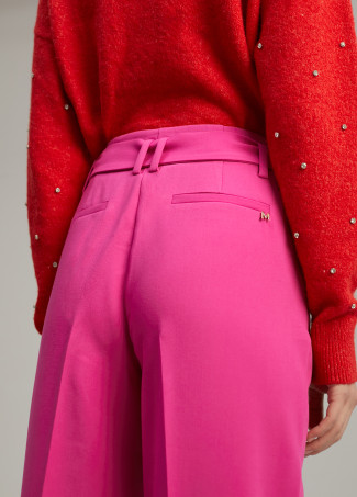 Pantaloni wide leg con cintura