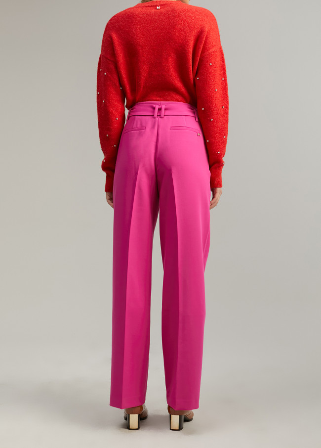 Pantaloni wide leg con cintura