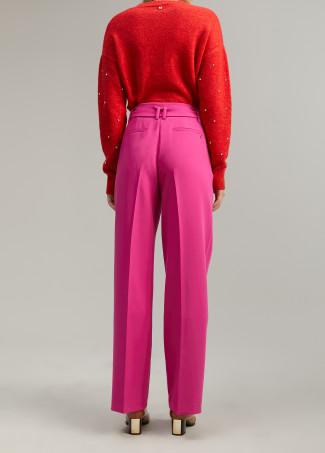 Pantaloni wide leg con cintura