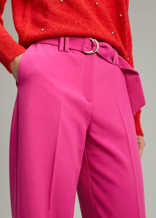 Hose Wide-Leg mit Gürtel
