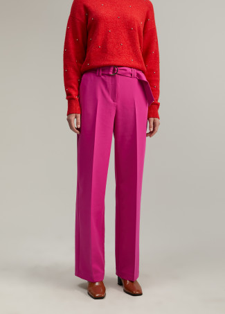 Pantaloni wide leg con cintura