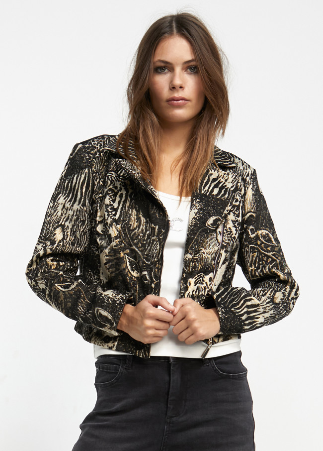 Casaco jacquard animal