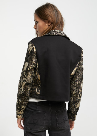 Animal print jacquard jacket