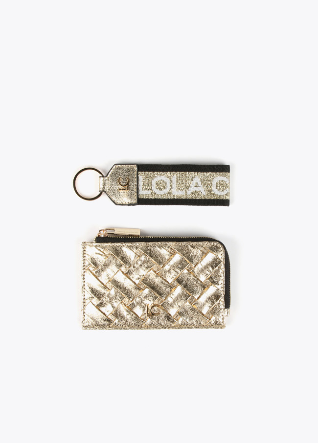 Card holder purse and key chain set