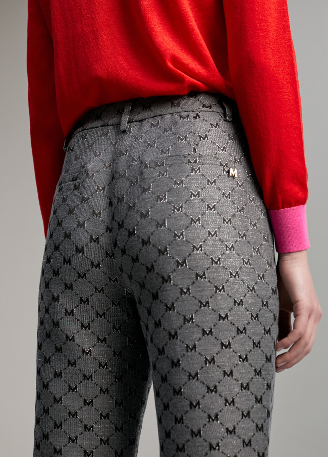 Hose Jacquard Monogramm