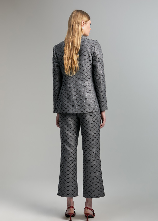Pantaloni jacquard monogramma