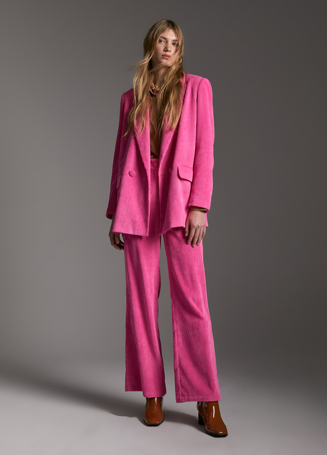 Blazer oversize de bombazina