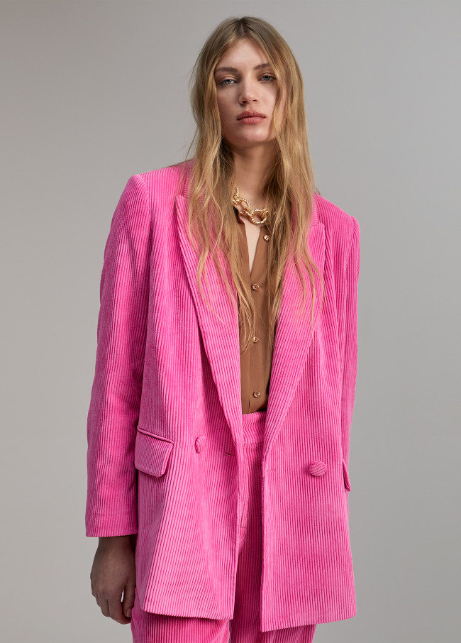 Blazer oversize de bombazina