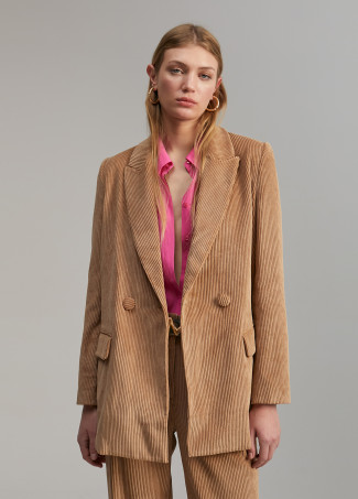 Oversize-Blazer aus Cord