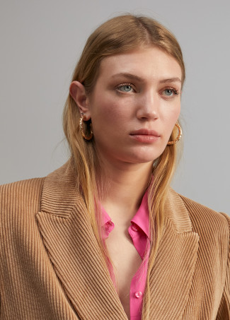 Oversize-Blazer aus Cord