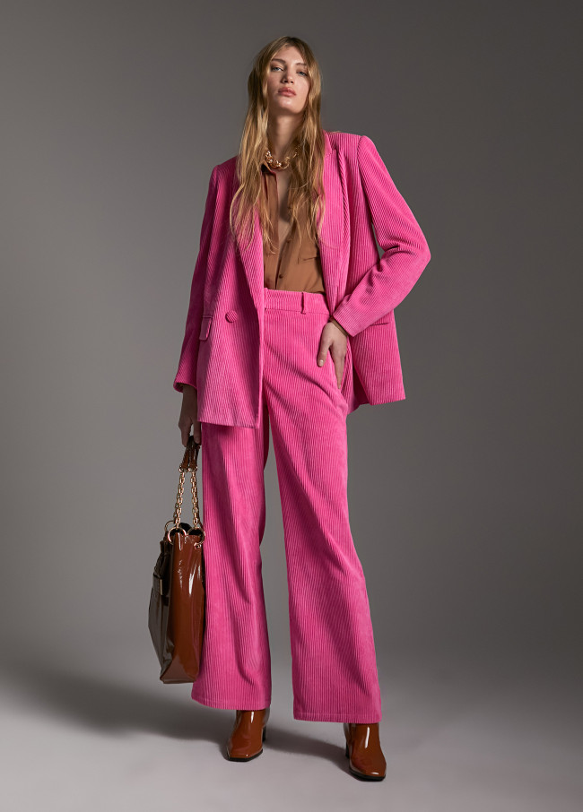 Pantaloni a costine wide leg