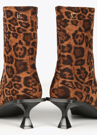 Stivaletti tessuto stampa animalier