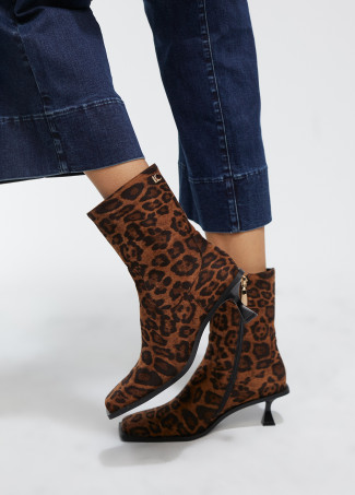 Bottines tissu imprimé animal
