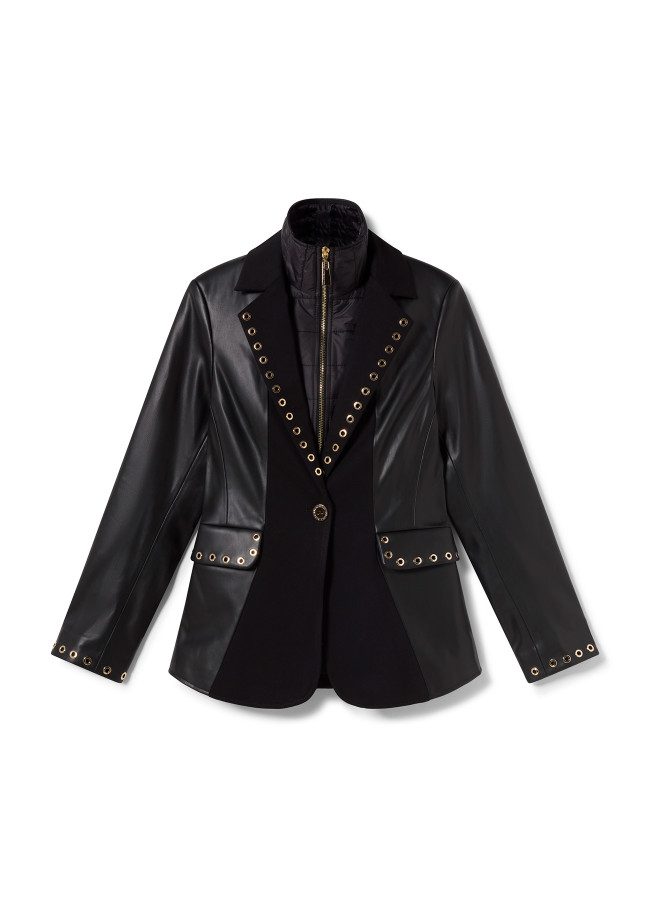 Blazer com pormenor de eyelets