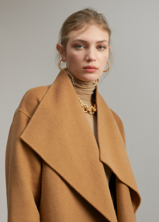 Handcrafted monochrome coat