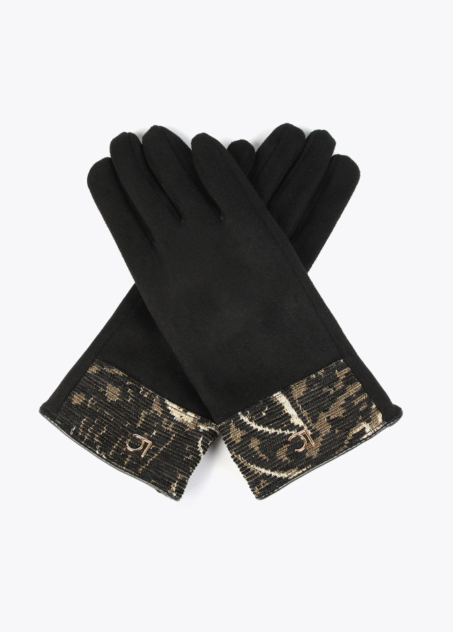 Gants tissu jacquard