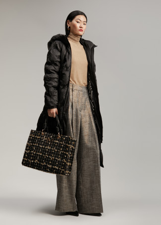 Manteau long matelassé