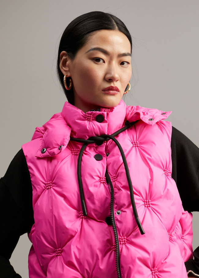 Steppweste mit Animal Print