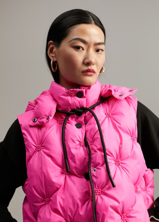 Steppweste mit Animal Print