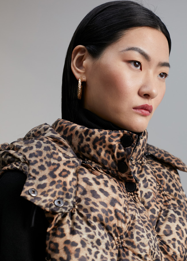 Chaleco acolchado animal print