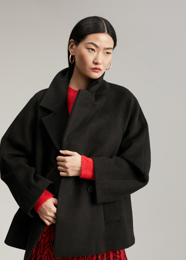 Jacket with quilted back