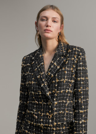 Perfecto-Jacke kariert