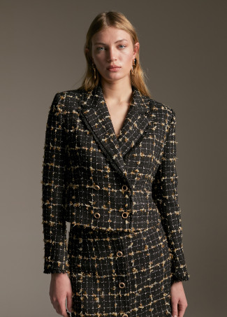 Perfecto-Jacke kariert