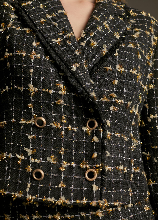 Perfecto-Jacke kariert