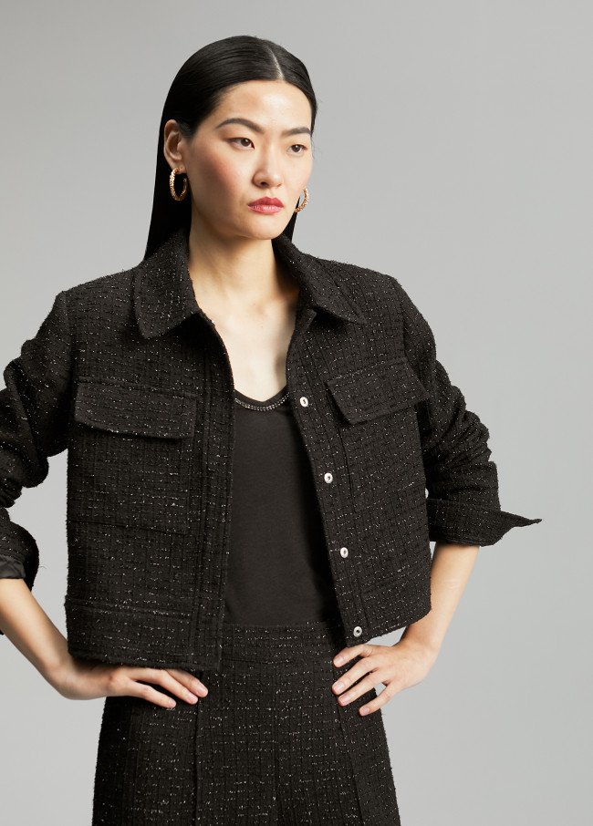 Cropped tweed jacket