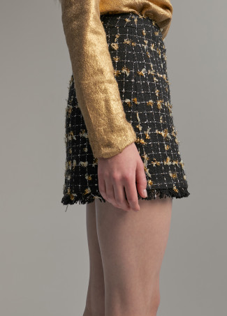 Check mini skirt