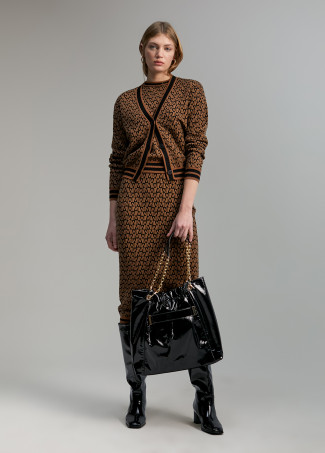 Cardigan mit Monogramm