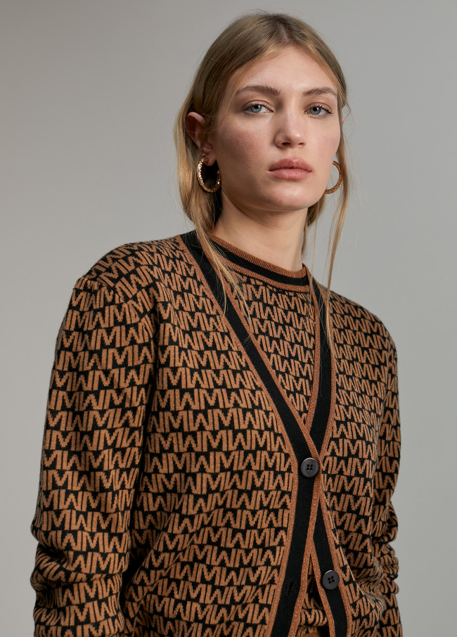 Cardigan monogramma
