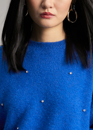 Pullover mit Kristallen