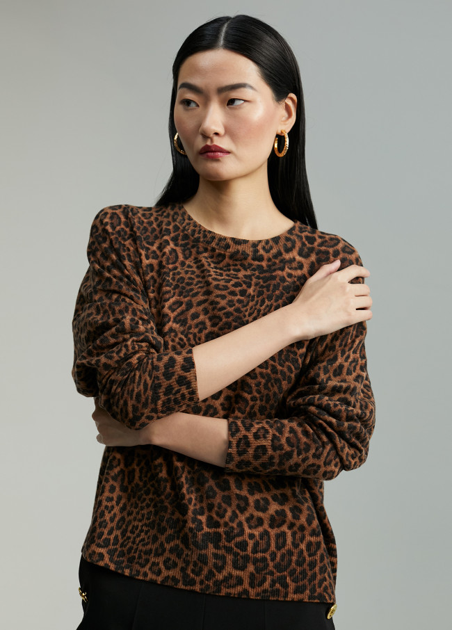 Animal print sweater